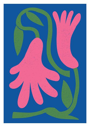 Abstrakt in Rosa, Grün und Blau