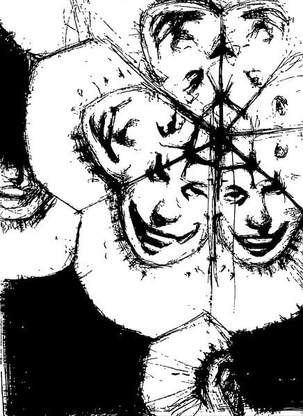 CLOWNS SCHWARZ UND WEISS von Vincent Jacobs