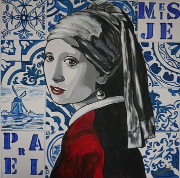 Girl with a pearl earring by Marielistic-Art.com