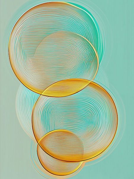 Modern abstract turquoise by Bert Nijholt