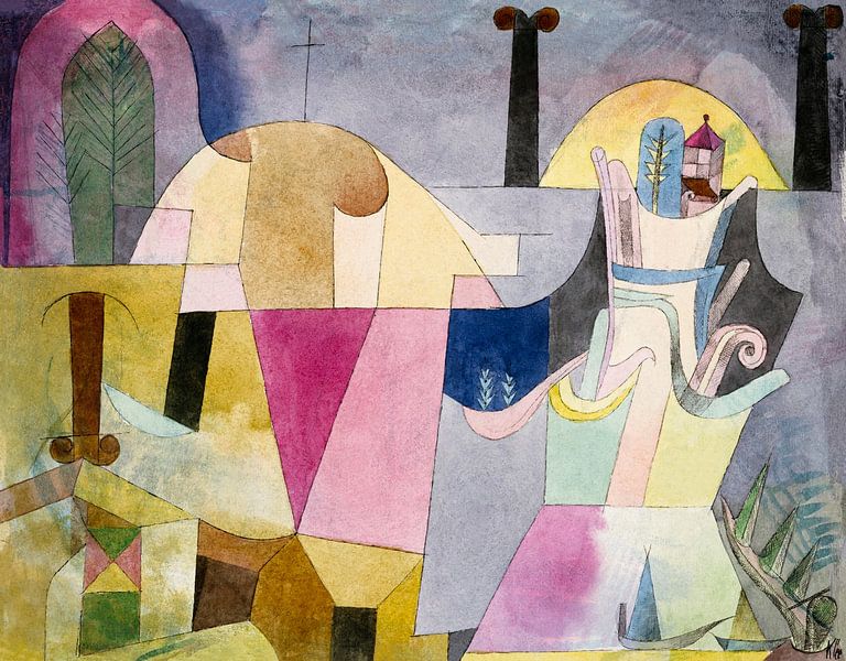 Black Columns in a Landscape (1919) by Paul Klee. by Studio POPPY