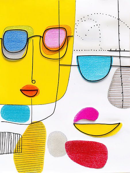 Gesichter in Fragmenten von Art Lovers