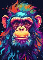 Nature sauvage Animal WPAP Color Style