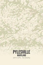 Vintage map of Pylesville (Maryland), USA. by Prints of Place