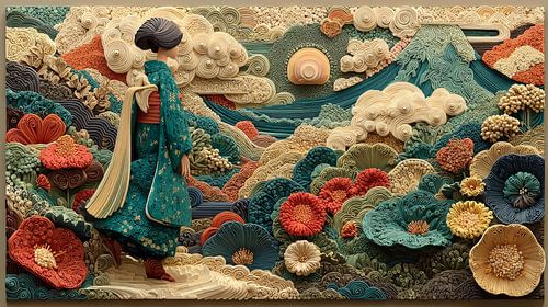 Picturesque Japanese art: Geisha