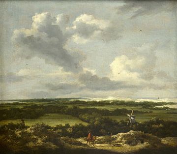 Duinlandschap met konijnenjacht, Jacob van Ruisdael