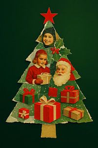 Klassische Weihnachtsbaum-Collage