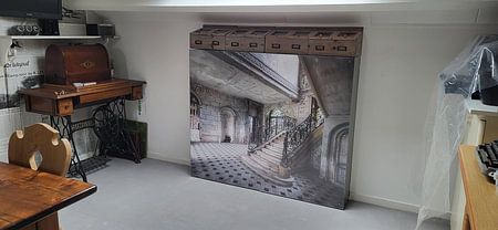 Swirling Staircase in Abandoned Castle.