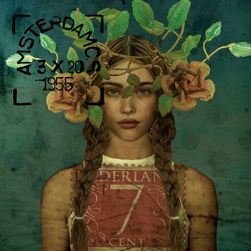 Vintage Beauty Rose Stamp