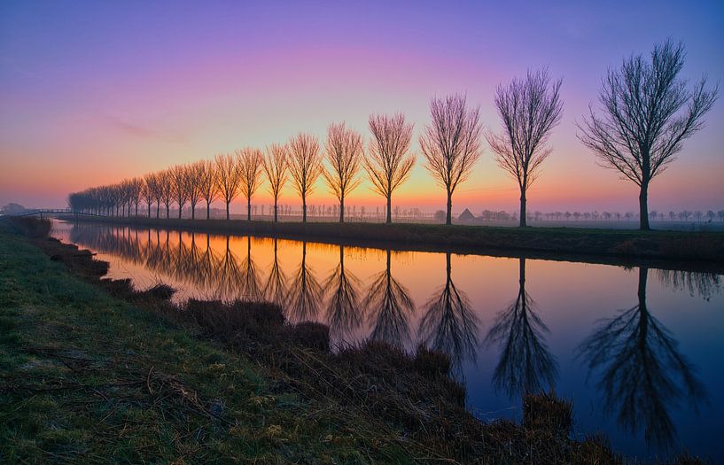 Water mirror at sunrise by peterheinspictures