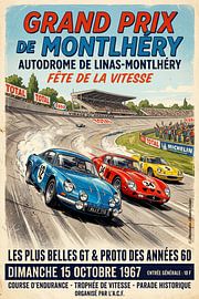Car race at Montlhery in 1967 by Theodor Decker