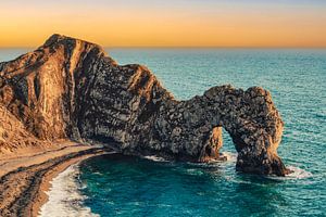 Durdle Door bei Sonnenuntergang, Vereinigtes Königreich