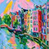 Vieille ville d'Amsterdam dans le style Matisse sur Niklas Maximilian