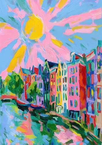 Amsterdam city centre in Matisse style