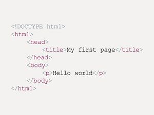 Hello World - Abstracte HTML Print van MDRN HOME