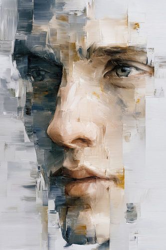 abstract fictief muur portret vrouw