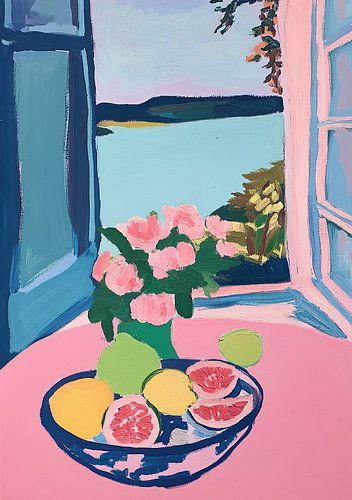 Open raam geïnspireerd door Matisse