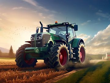 Tracteur sur PixelPrestige