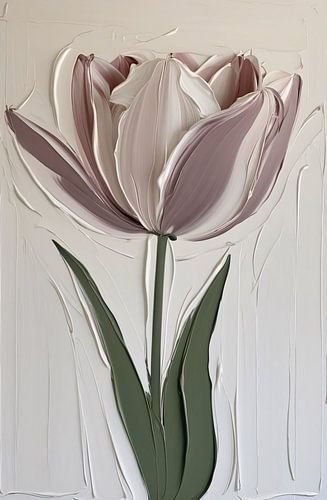 Minimalistische abstracte tulp bloem