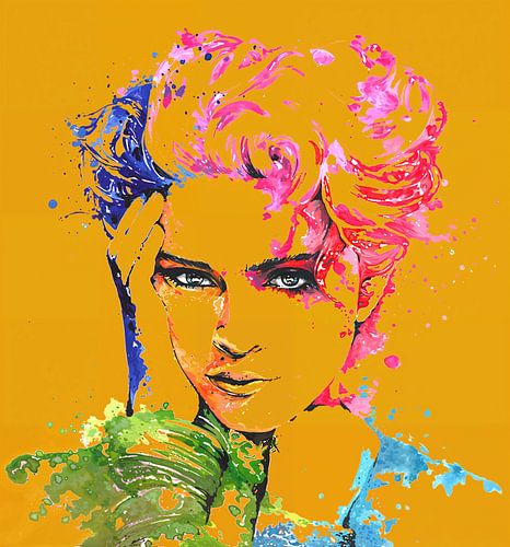 The famous pop singer Madonna drawing
