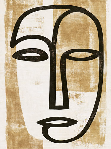 Minimalistischer Gesichtsausdruck