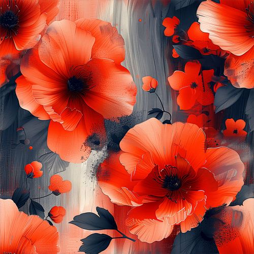 Rode klaproosbloesems