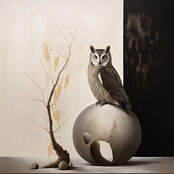 Still life Owl by Jacky