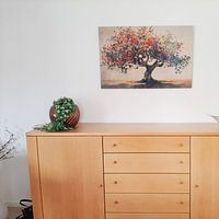 Kundenfoto: Bunte Baummalerei | Ewiger Frühlingszauber von Blickfänger Gemälde, auf Leinwand