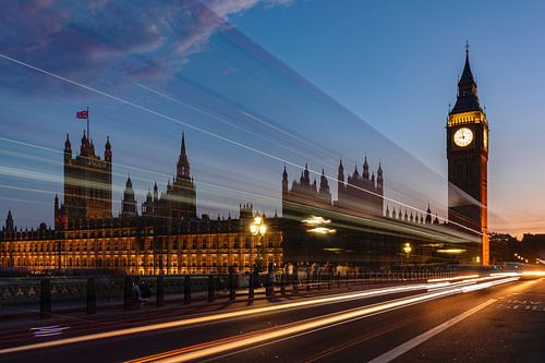 Houses of Parliament mit Big Ben zur blauen Stunde von Markus Lange