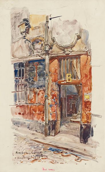 Frederic Houbron - Ingang roltrap B van de Marché des Enfants-Rouges, in 1907. 3ème arrondissement ( van Peter Balan
