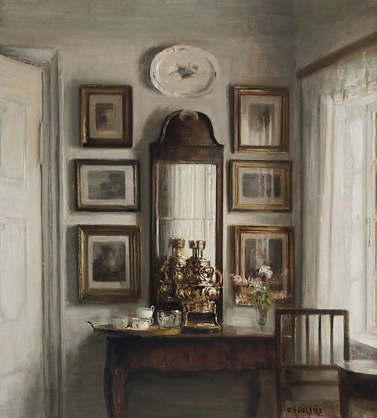 Still life of interior in oil by WEST EGG designs