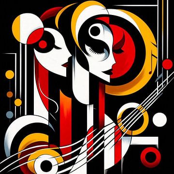 abstracte kleurrijke kunst muziek zanger van lee eggstein