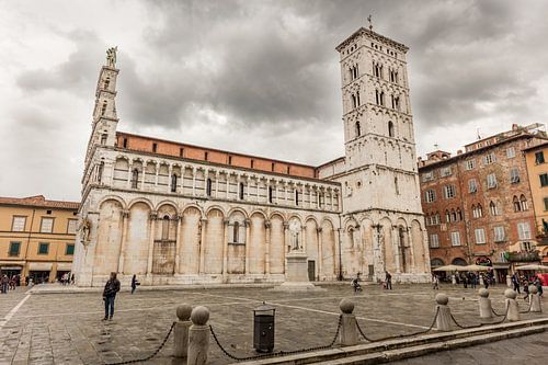 Church San Michele in Foro in center of Luca, Tuscany, Italy