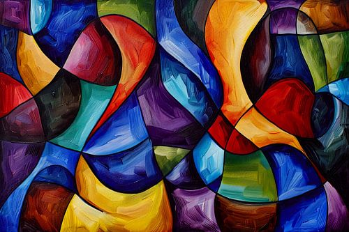 digitaal abstract schilderij