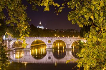 St. Peters Basilica and Ponte Mazzani - Rome von Jack Koning