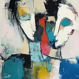 Modernes abstraktes Frauengesicht von Blickfänger Gemälde