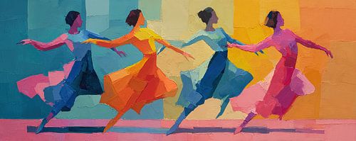 Farbenfroher Tanz von Wunderbare Kunst