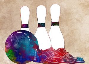 Bowling sport art #bowling #sport by JBJart Justyna Jaszke