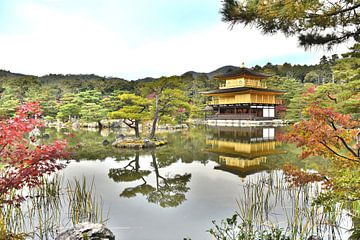 Gouden tempel Kyoto van Frans van Huizen