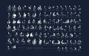 Musiciens de jazz en couleur Blue Note - saxophone et piano. sur Borgo San Bernardo