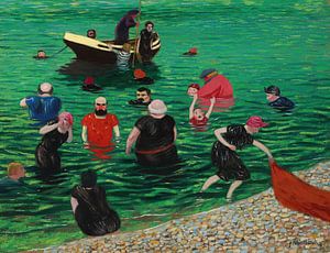 Félix Vallotton - Schwimmen in Etretat (1899)