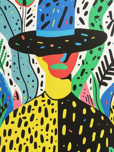 Man In Hat Style Abstract