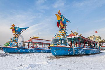 Tourboote in Harbin China von Sander Groenendijk