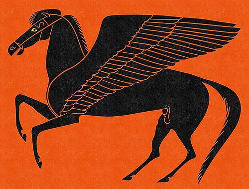 Black Pegasus on Vermilion