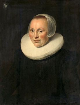 Portret van een vrouw, anoniem - 1633