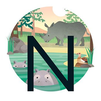 The rhinoceros and the hippopotamus