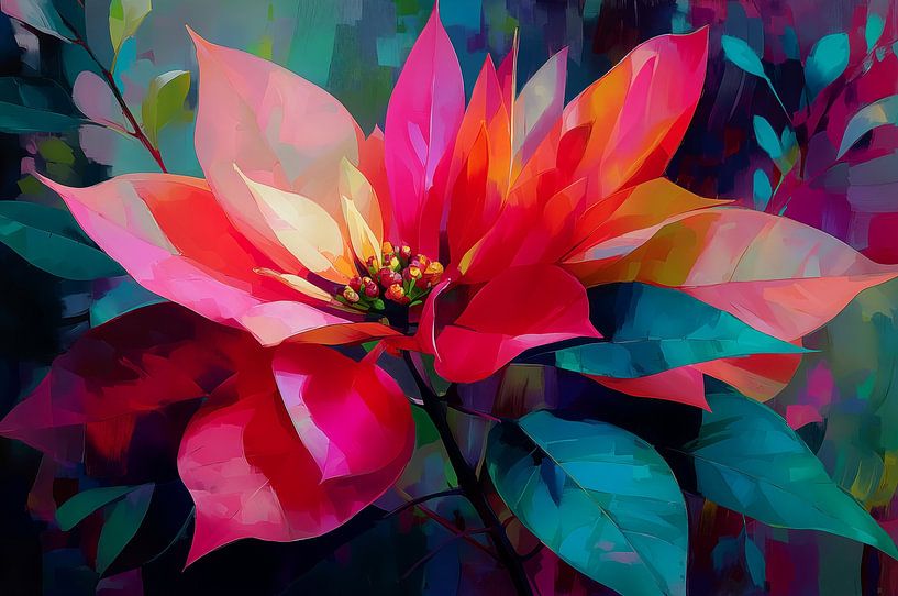 Kerstster in warm licht no.6 van Studio BB