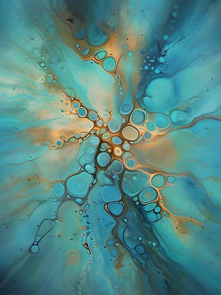 Abstract liquid painting by Ljupka Kareska