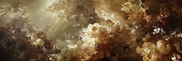 Golden Flowers by ARTEO Paintings