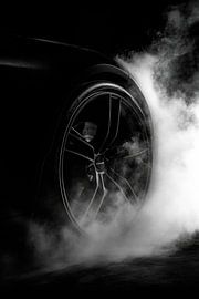 Sports car tyres in a haze of smoke by Poster Art Shop